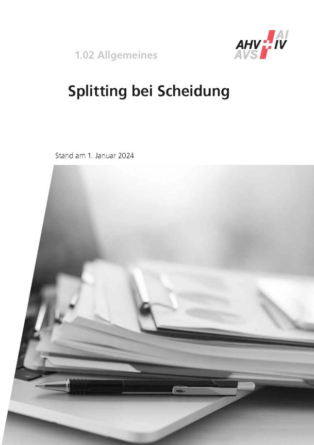 Merkblatt 1.02 – Splitting bei Scheidung