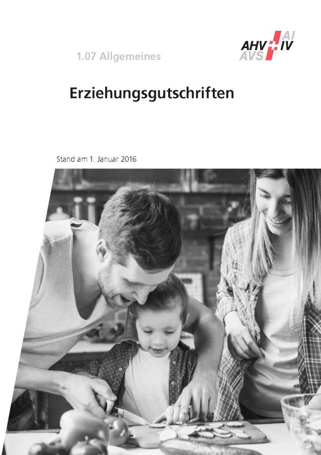 Merkblatt 1.07 – Erziehungs­gutschriften