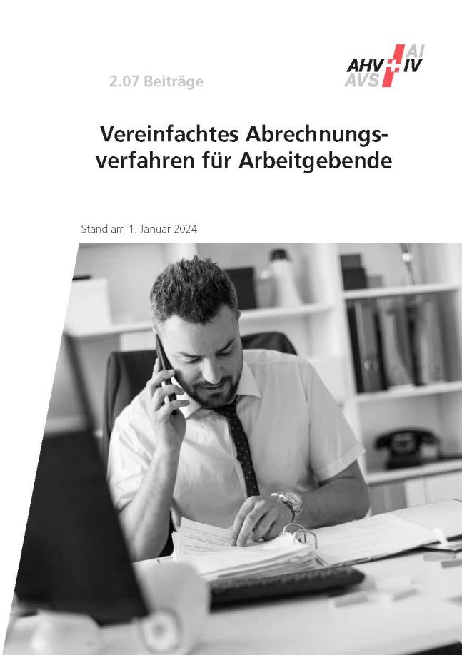 Merkblatt 2.07 – Vereinfachtes Abrechnungs­verfahren für Arbeitgebende