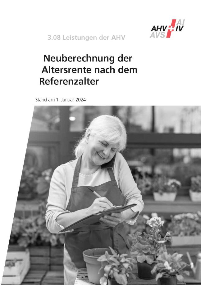 Merkblatt 3.08 – Neuberechnung der Altersrente nach dem Referenzalter