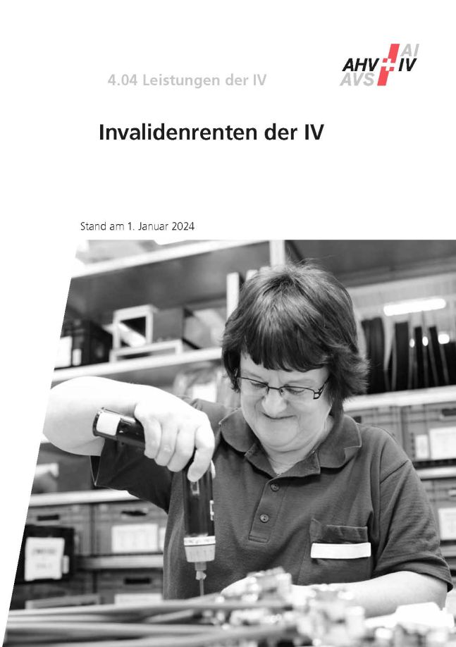 Merkblatt 4.04 – Invalidenrenten der IV