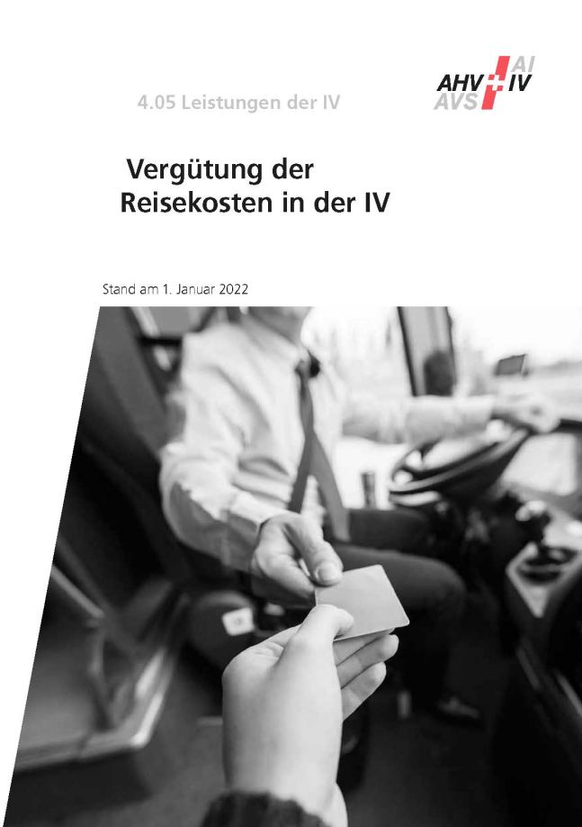 Merkblatt 4.05 – Vergütung der Reisekosten in der IV