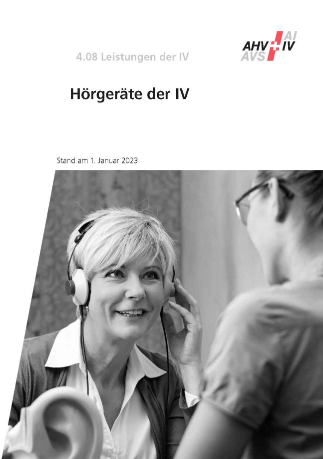 Merkblatt 4.08 – Hörgeräte der IV