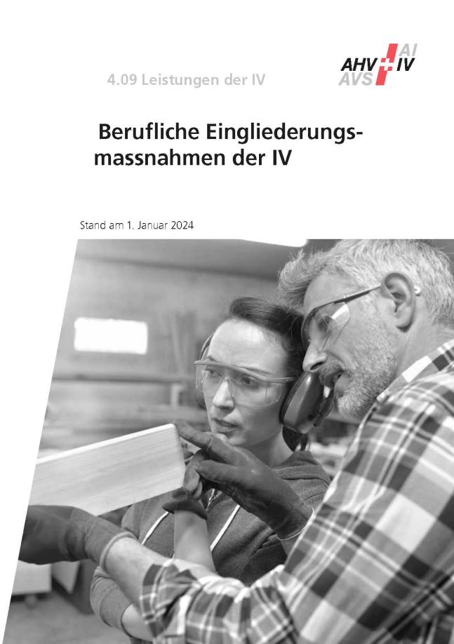 Merkblatt 4.09 – Berufliche Eingliederungs­massnahmen der IV 